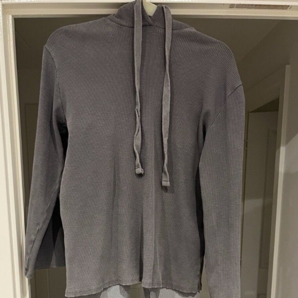 Zara Gray Sweater women size small stretchy material hoodie brand new